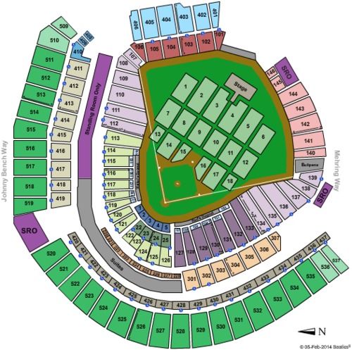 Great American Ball Park Tickets Seating Charts And Schedule In Cincinnati Oh At Stubpass