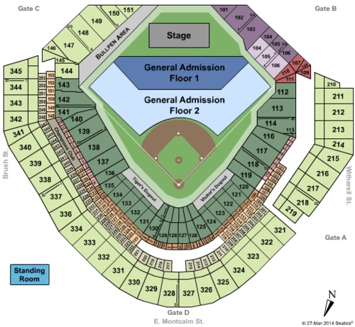 Comerica Park Tickets Seating Charts And Schedule In Detroit Mi At Stubpass