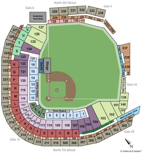Target Field Tickets Seating Charts