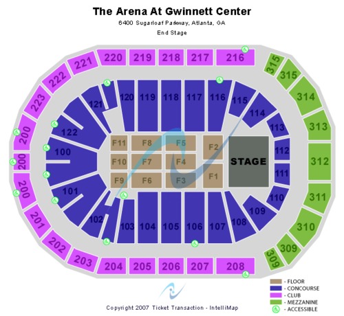 Gas South Arena Tickets Seating Charts