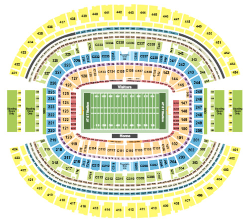 At T Stadium Tickets Seating Charts