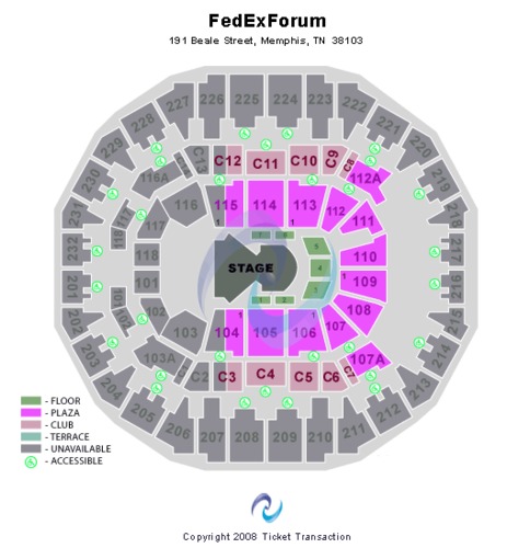 Fedexforum Tickets Seating Charts And